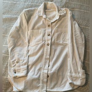 Madewell, white corduroy button up, size small, worn once